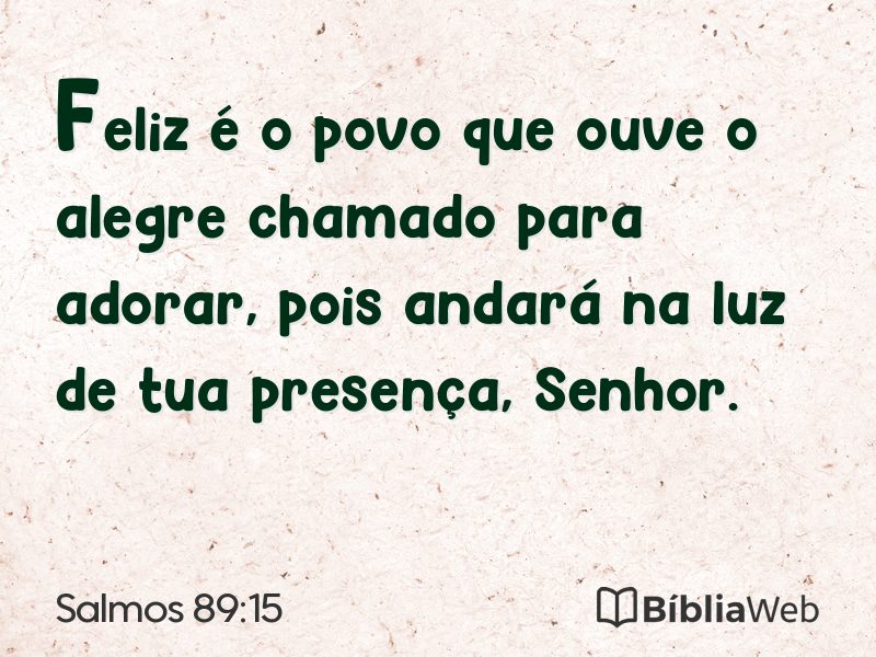Salmos 89:15 em imagem para compartilhar