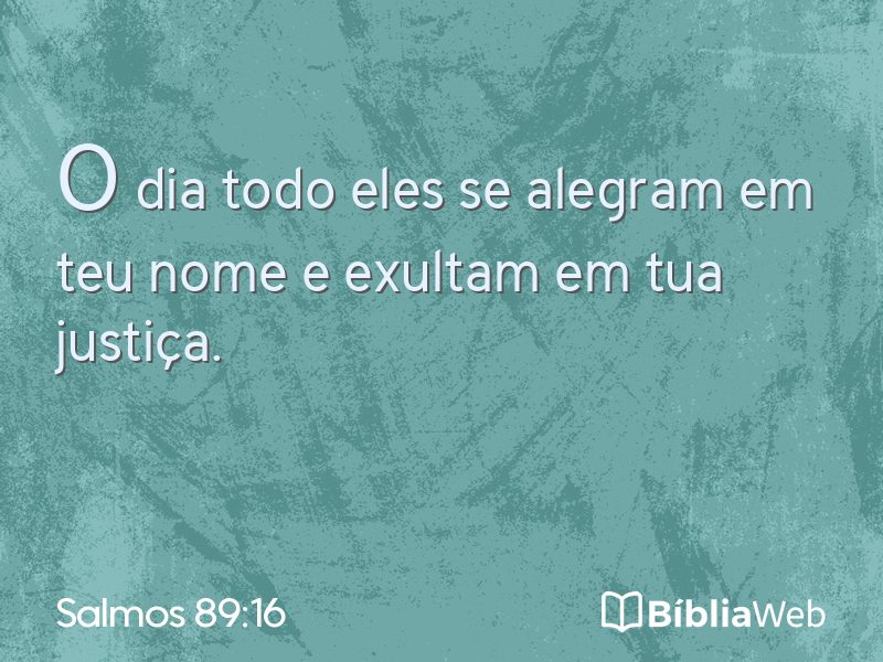 Salmos 89:16 em imagem para compartilhar
