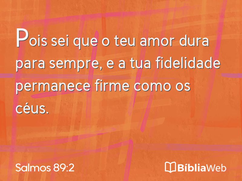 Salmos 89:2 em imagem para compartilhar