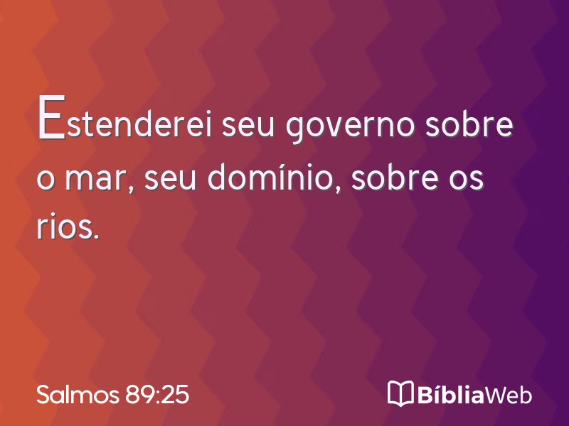 Salmos 89:25 em imagem para compartilhar