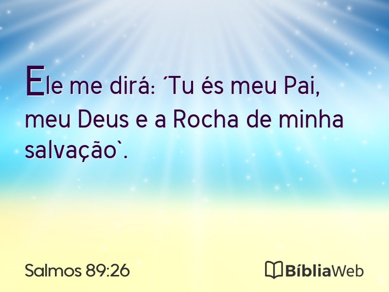 Salmos 89:26 em imagem para compartilhar