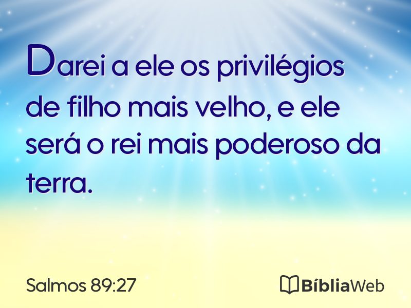 Salmos 89:27 em imagem para compartilhar