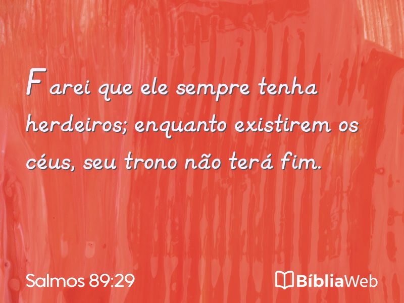 Salmos 89:29 em imagem para compartilhar