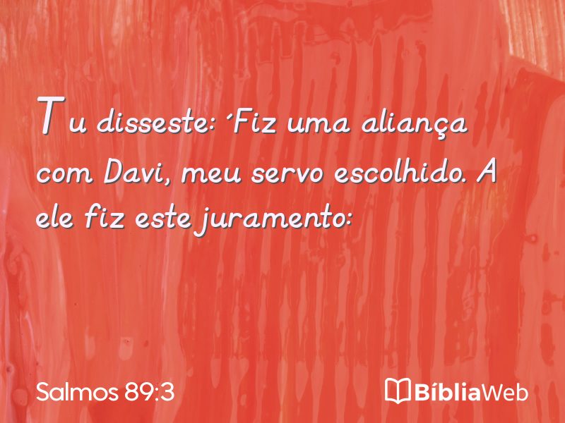 Salmos 89:3 em imagem para compartilhar