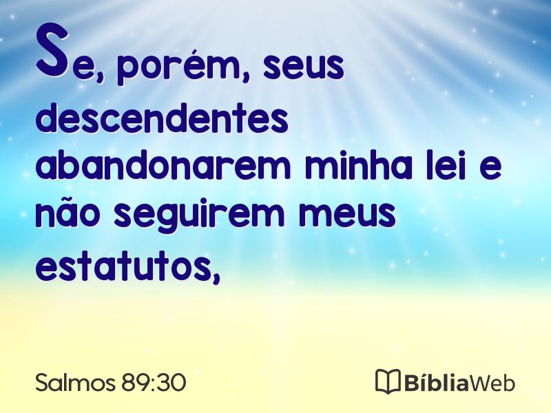 Salmos 89:30 em imagem para compartilhar
