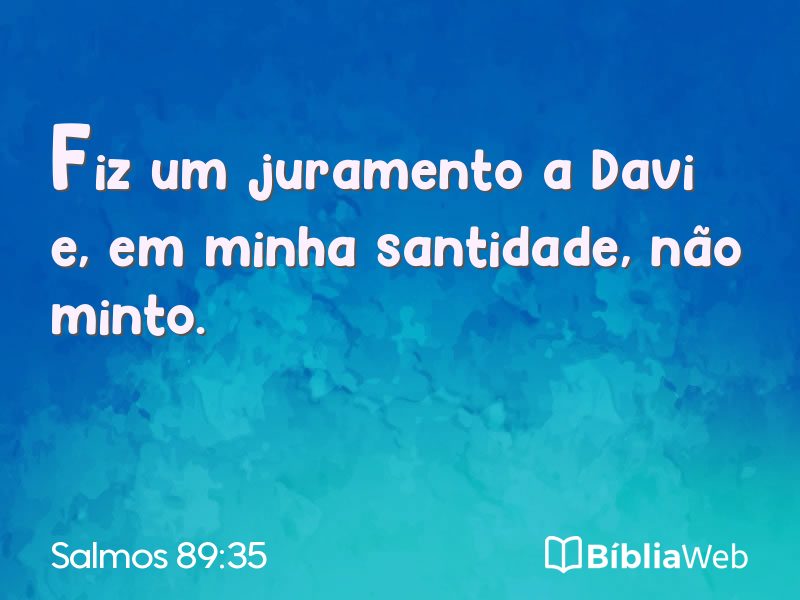 Salmos 89:35 em imagem para compartilhar
