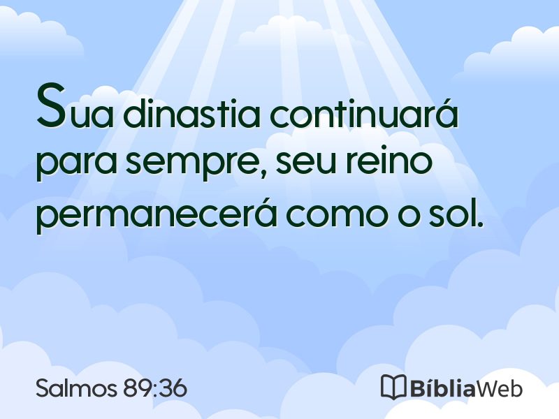 Salmos 89:36 em imagem para compartilhar