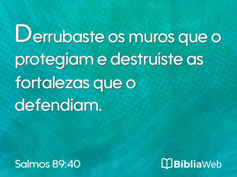 Salmos 89:40 em imagem para compartilhar