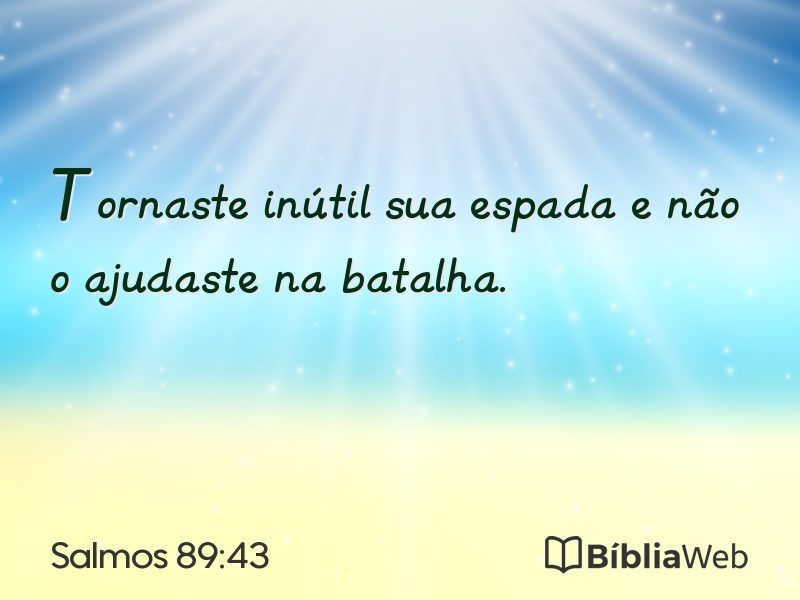 Salmos 89:43 em imagem para compartilhar