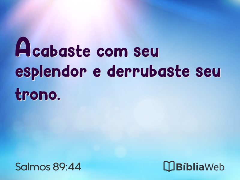 Salmos 89:44 em imagem para compartilhar
