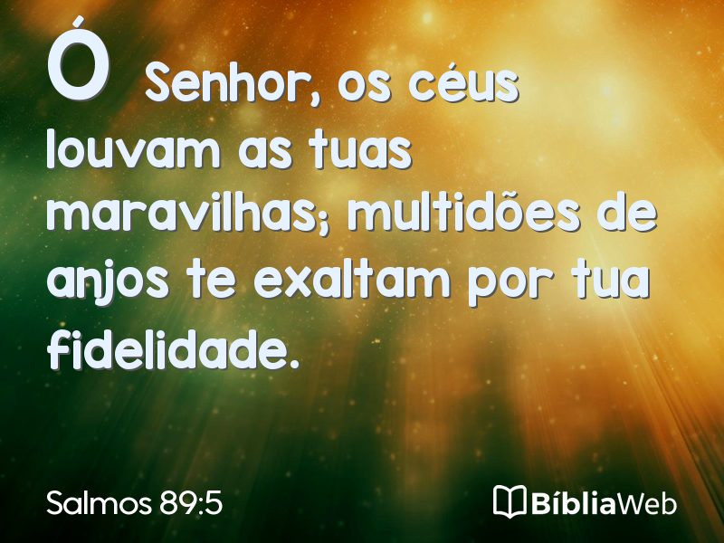 Salmos 89:5 em imagem para compartilhar