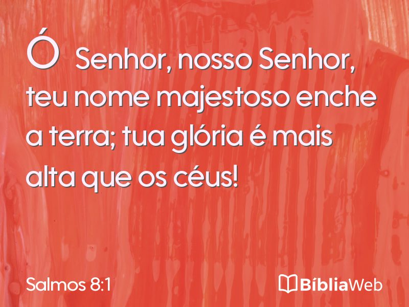 Salmos 8:1 em imagem para compartilhar