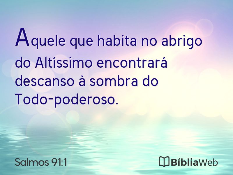 Salmos 91:1 em imagem para compartilhar