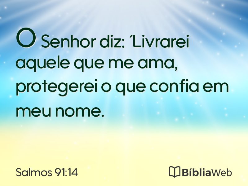 Salmos 91:14 em imagem para compartilhar