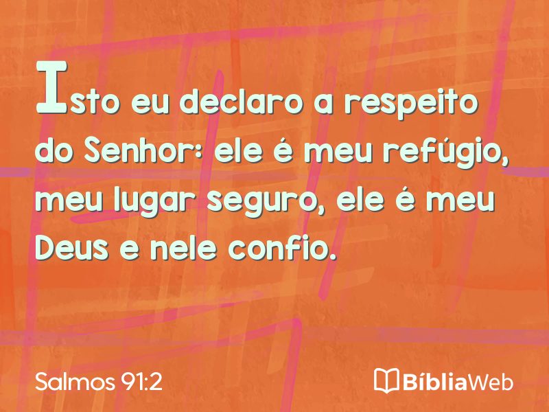 Salmos 91:2 em imagem para compartilhar
