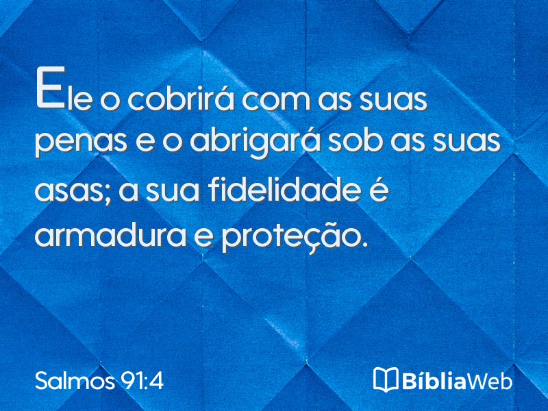 Salmos 91:4 em imagem para compartilhar