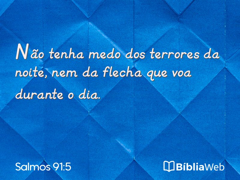 Salmos 91:5 em imagem para compartilhar
