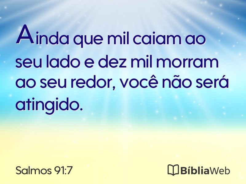 Salmos 91:7 em imagem para compartilhar