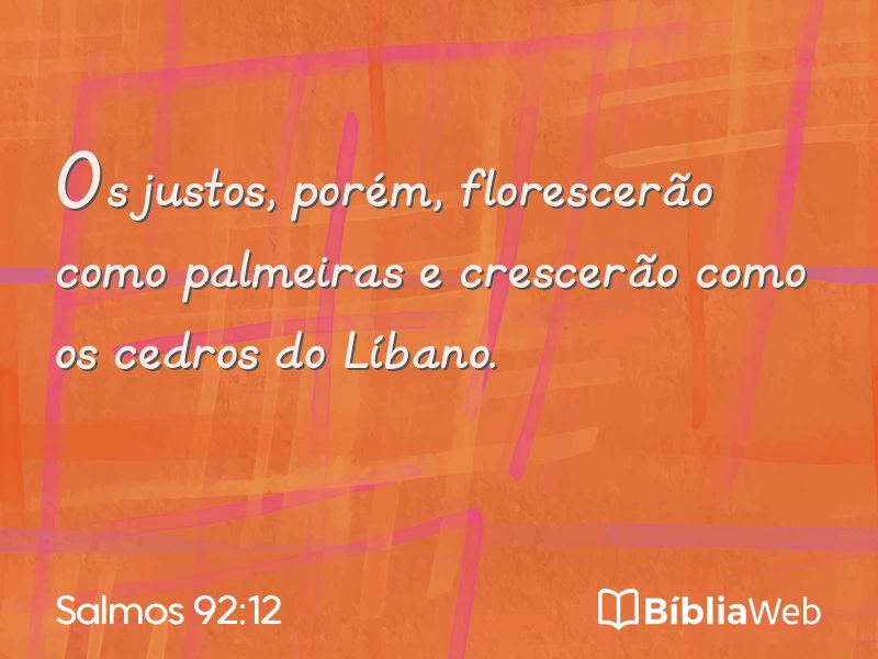 Salmos 92:12 em imagem para compartilhar
