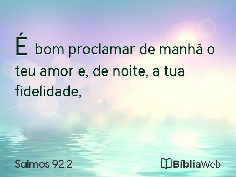 Salmos 92:2 em imagem para compartilhar