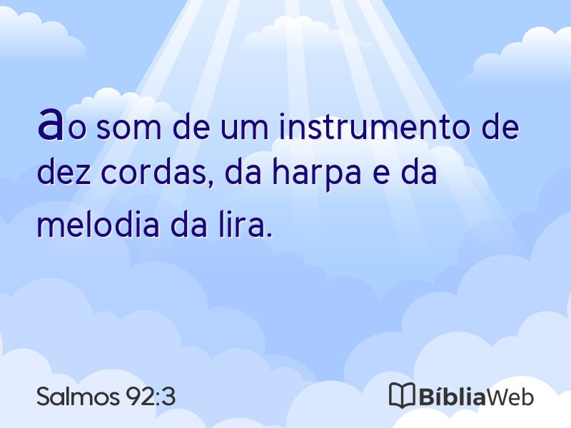 Salmos 92:3 em imagem para compartilhar