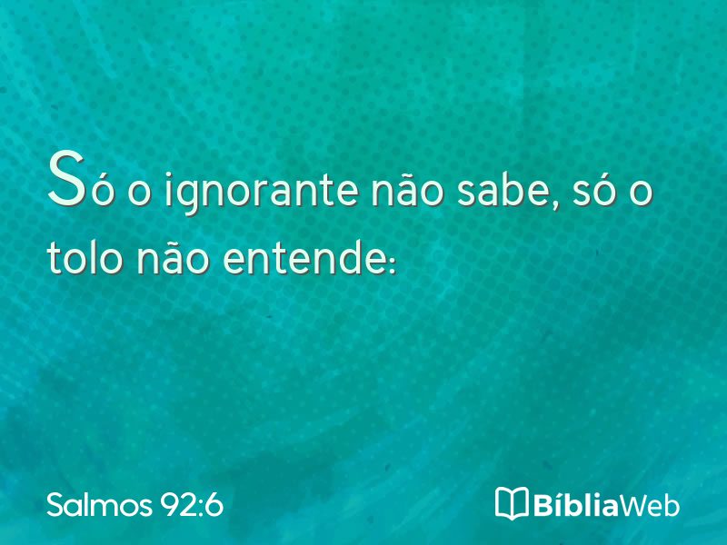 Salmos 92:6 em imagem para compartilhar