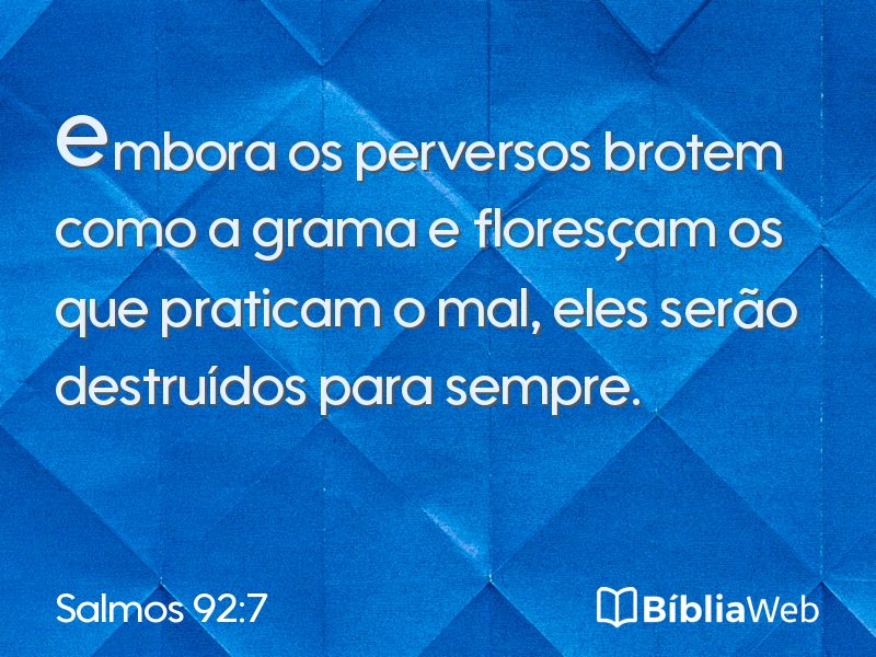 Salmos 92:7 em imagem para compartilhar