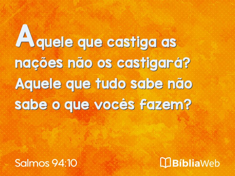Salmos 94:10 em imagem para compartilhar