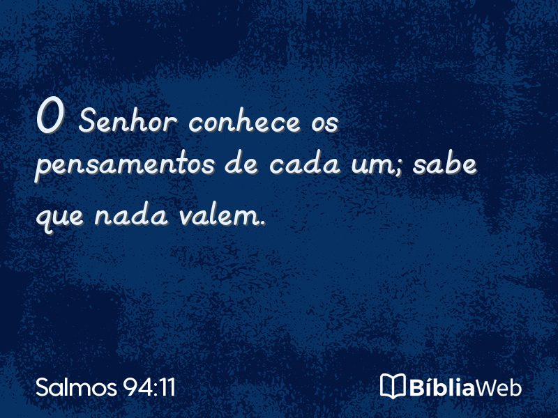 Salmos 94:11 em imagem para compartilhar