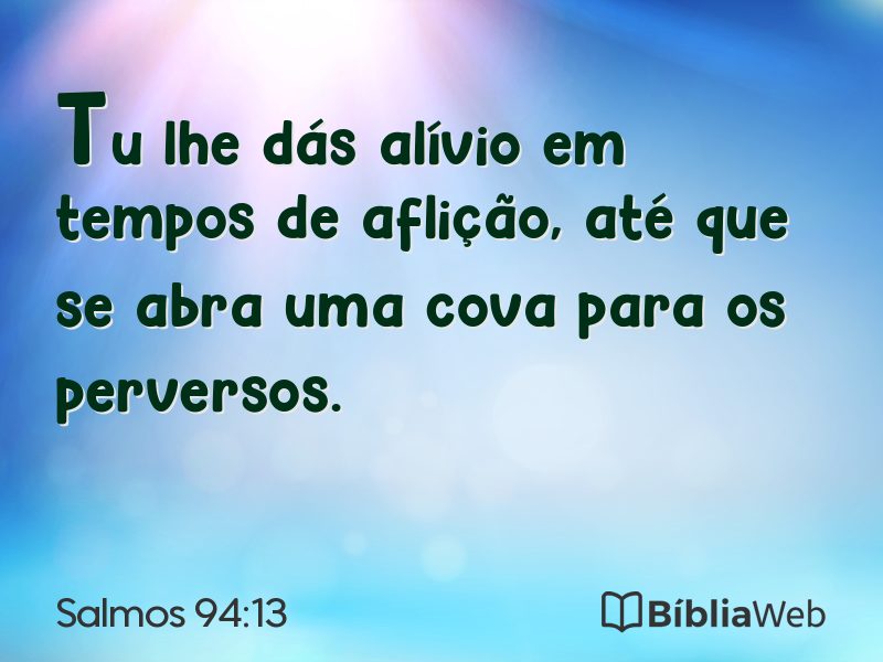 Salmos 94:13 em imagem para compartilhar