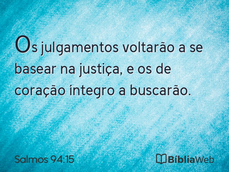 Salmos 94:15 em imagem para compartilhar