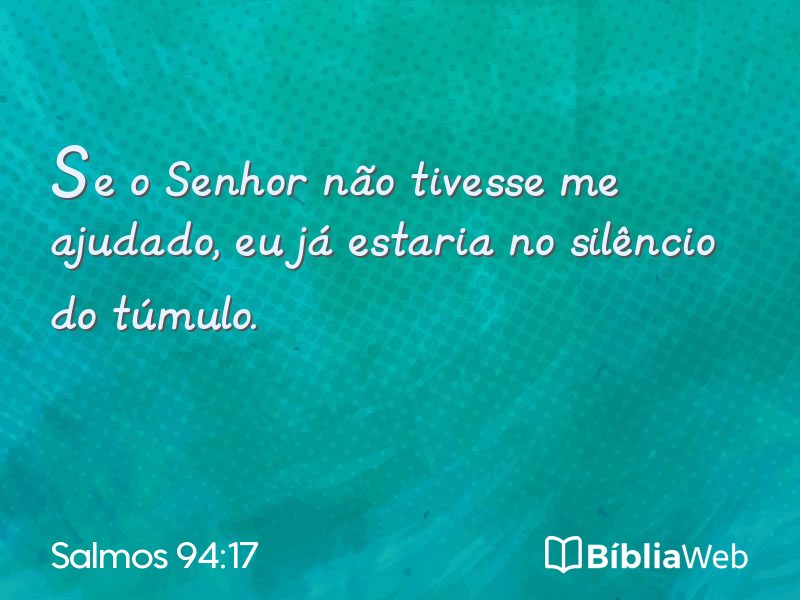 Salmos 94:17 em imagem para compartilhar