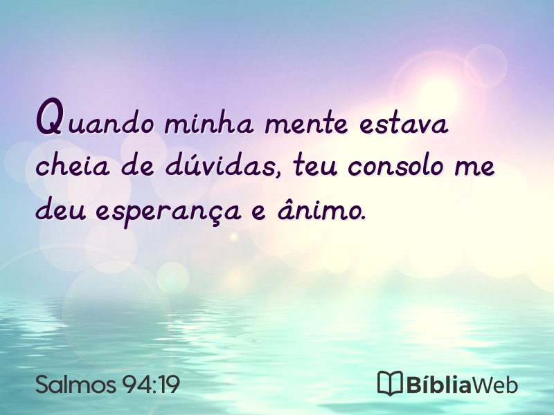 Salmos 94:19 em imagem para compartilhar