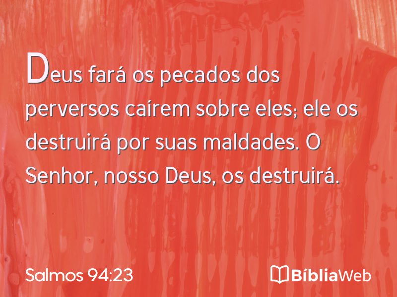 Salmos 94:23 em imagem para compartilhar