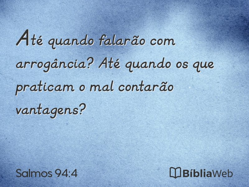 Salmos 94:4 em imagem para compartilhar