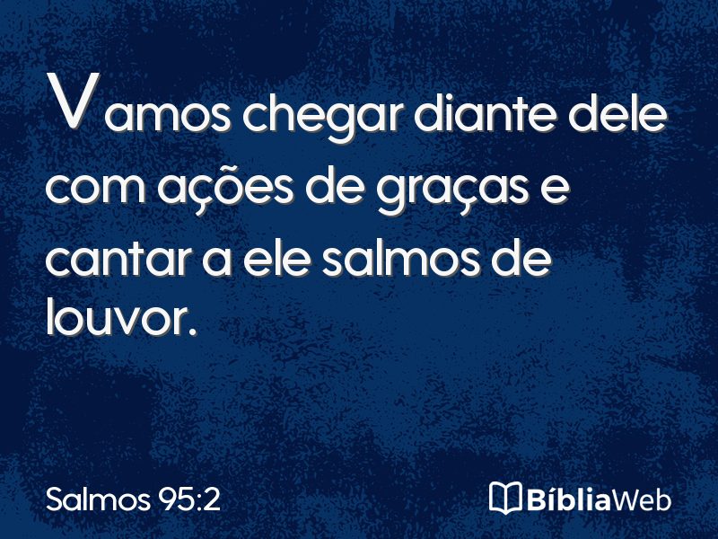 Salmos 95:2 em imagem para compartilhar