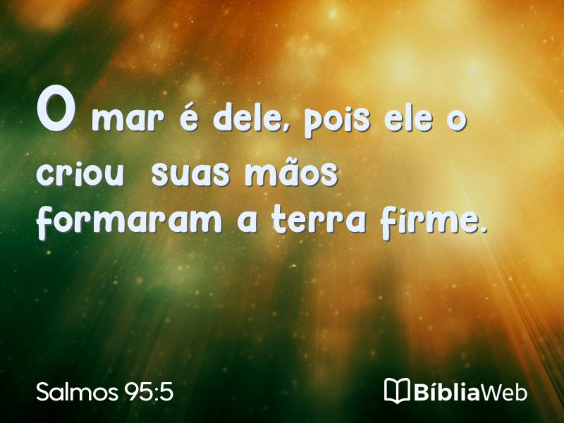 Salmos 95:5 em imagem para compartilhar