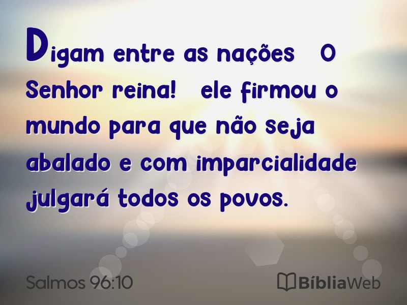 Salmos 96:10 em imagem para compartilhar
