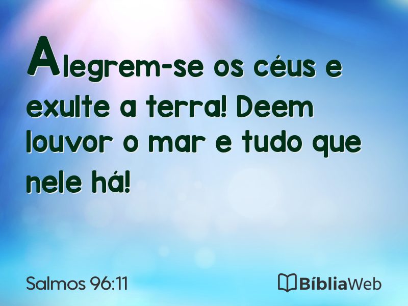 Salmos 96:11 em imagem para compartilhar