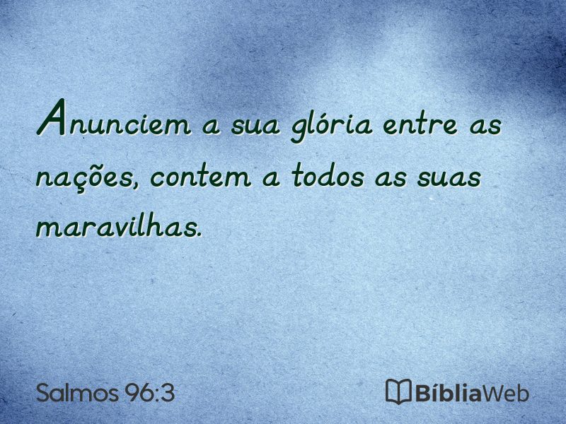 Salmos 96:3 em imagem para compartilhar