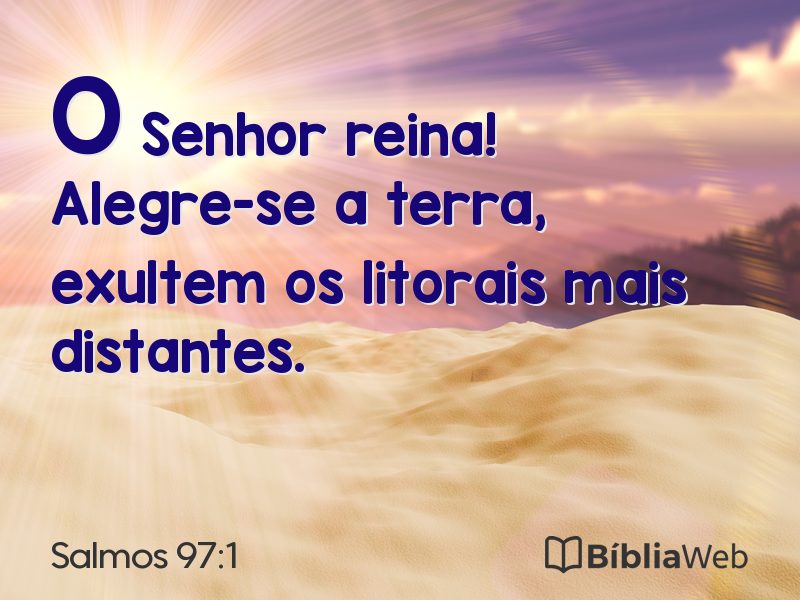 Salmos 97:1 em imagem para compartilhar