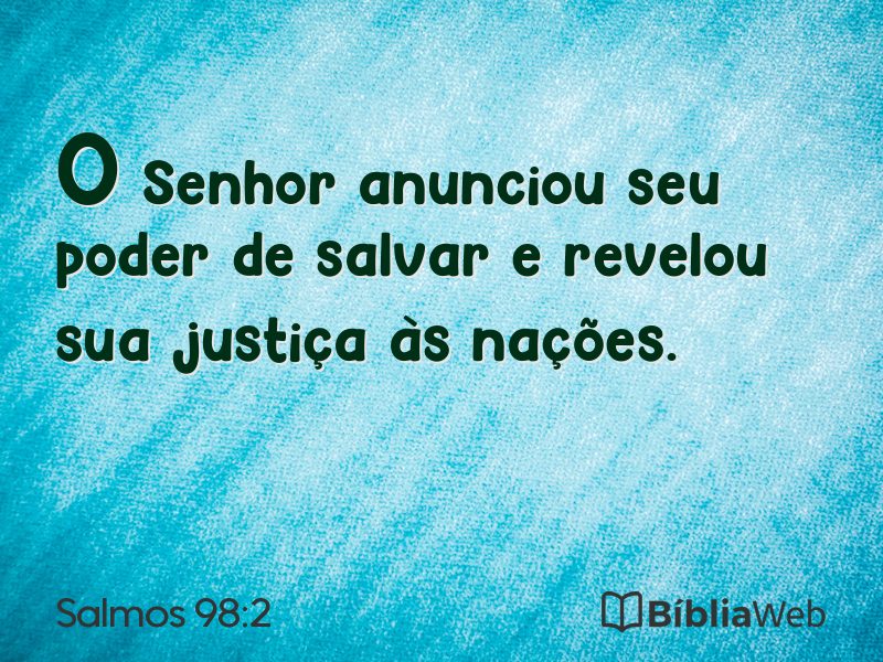 Salmos 98:2 em imagem para compartilhar