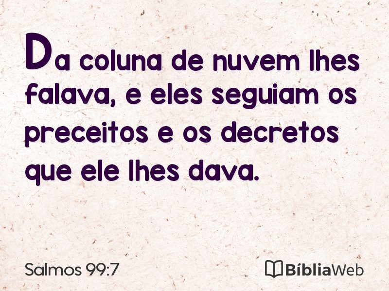 Salmos 99:7 em imagem para compartilhar