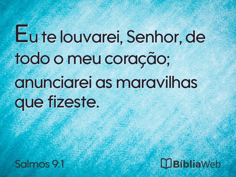 Salmos 9:1 em imagem para compartilhar