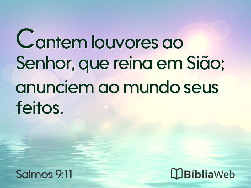 Salmos 9:11 em imagem para compartilhar