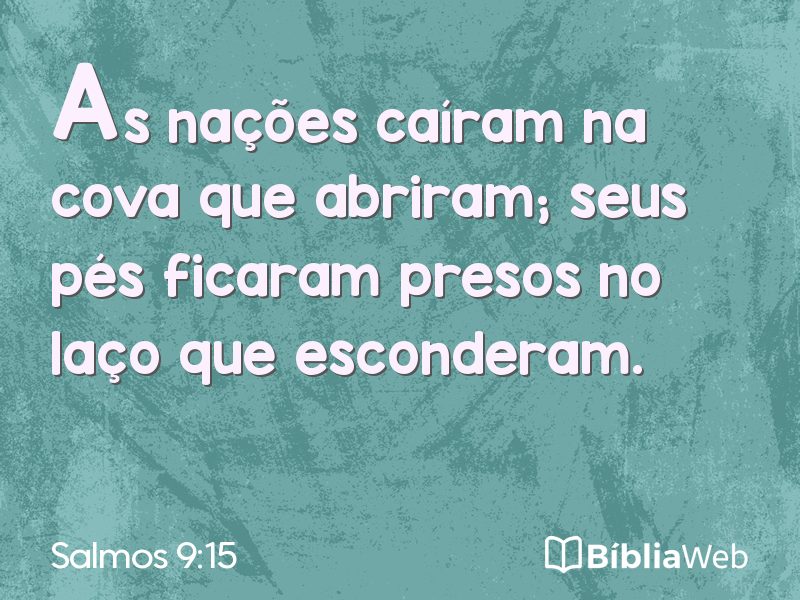 Salmos 9:15 em imagem para compartilhar