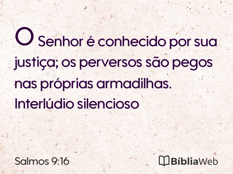 Salmos 9:16 em imagem para compartilhar