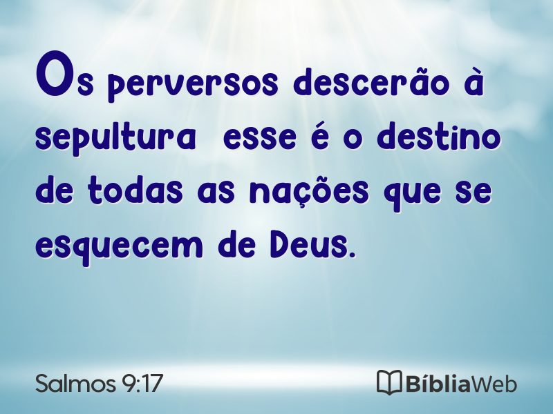 Salmos 9:17 em imagem para compartilhar