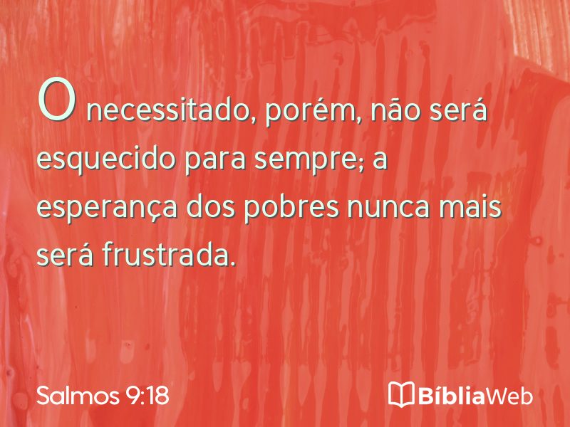 Salmos 9:18 em imagem para compartilhar