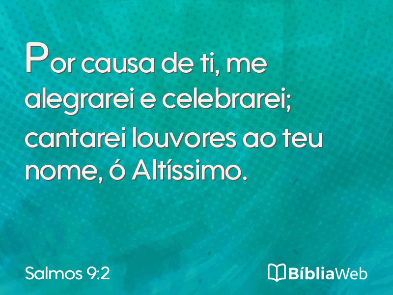 Salmos 9:2 em imagem para compartilhar